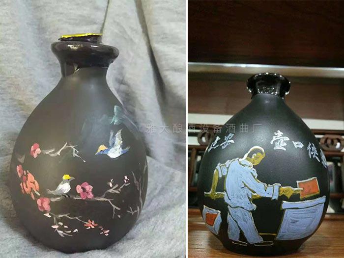 手绘陶瓷瓶定制酒